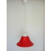 Vintage lampa wisząca Space Age w kolorze czerwonym